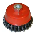 Brosse d'acier en forme de coupe à fils noués 2-3/4" x 5/8" x 11 Rodac 6162TT