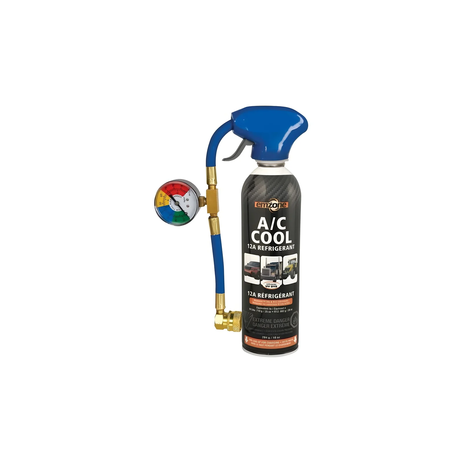Emzone 45850 Cool refrigerants set for Easy-Fill A/C 284G 12A