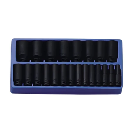 Genius DI-422S SAE deep impact socket set (22 pieces) 1/2" Dr.