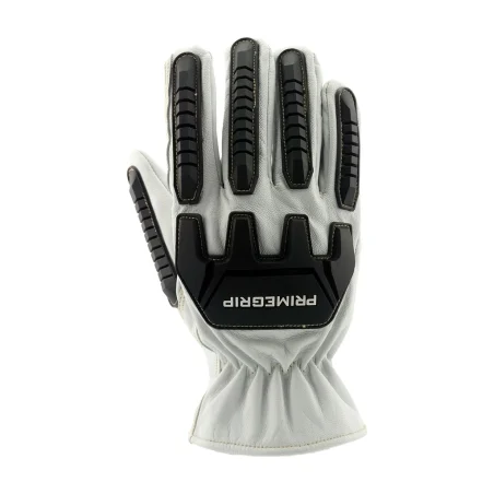 PRIMEGRIP White lizard goat leather work gloves Large