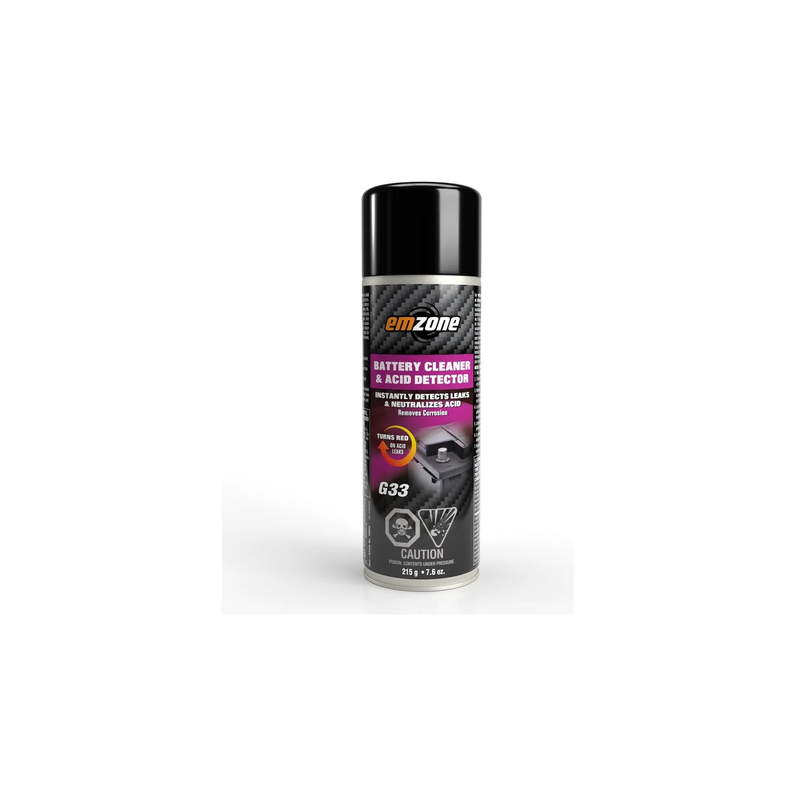 Nettoyeurs de batterie et détecteur d'acide 7.6 OZ  (caisse de 12) EMZONE