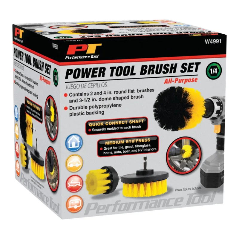 Ensemble de 3 brosses pour outils électriques
