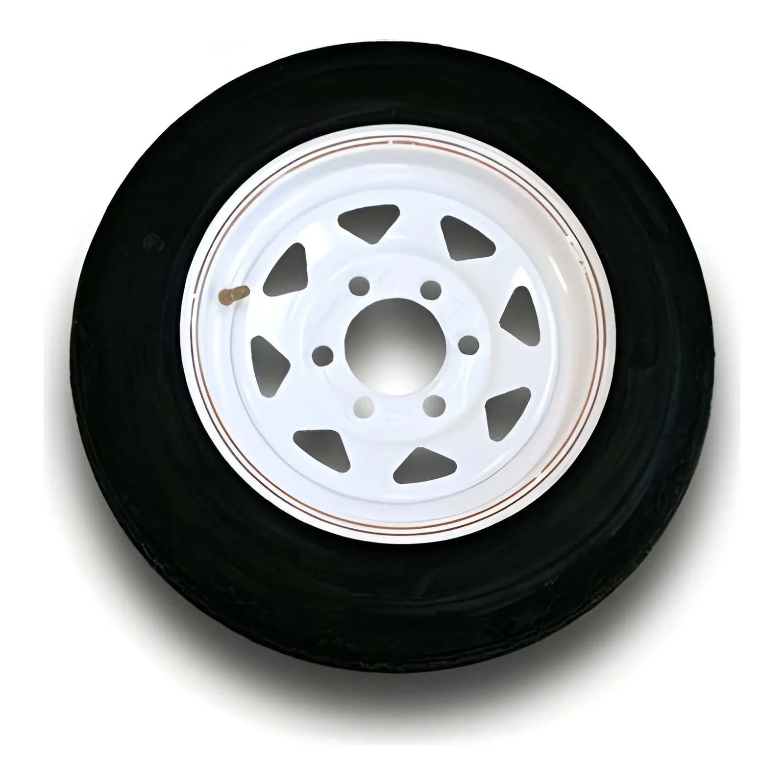 TOW RITE 225/75R15 8 Ply Tire on (6/5.5) White Rally Rim