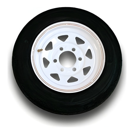 TOW RITE 225/75R15 8 Ply Tire on (6/5.5) White Rally Rim