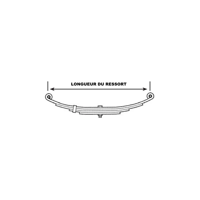 Eye To Eye Trailer Spring 3 Blades 20-1/4" x 1-3/4" 2000lb per pair