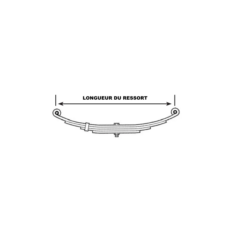 Ressort À 2 Yeux 4 Lames 25-1/4" x 1-3/4" 5000lb la paire UNA-218