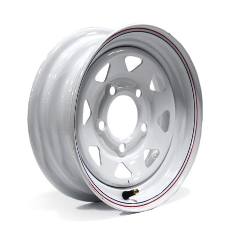 (5/4.5) 5 Holes 13" x 4.5" White Rally Trailer Rim