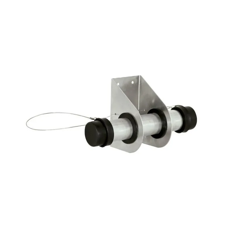 9" x 1-5/8" Stainless Steel Document Tube with Rubber Caps