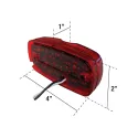 4" x 2-1/8" 16 LED Red Rectangular Trailer Position Light