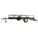 Remorque utilitaire de 66" x 110" avec rampe d'embarquement ...