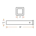 Tube receveur 2" X 48"