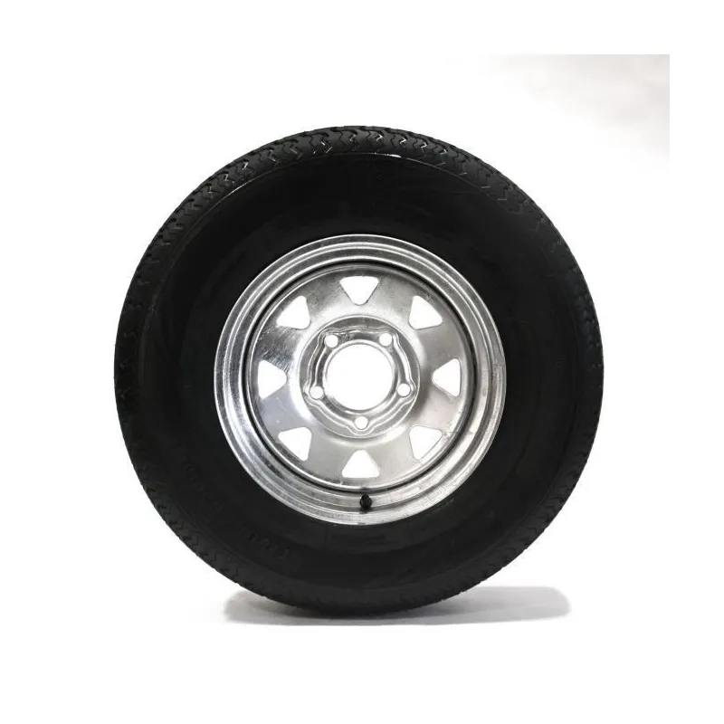 Castle Rock 175/80R13 6 Ply Tire on Galvanized Rally Rim 5 Holes