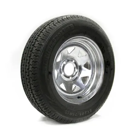 Pneu Radial Sterling 205/75R15 6 Plis sur Jante Rally Galvanisée (5/4.5)