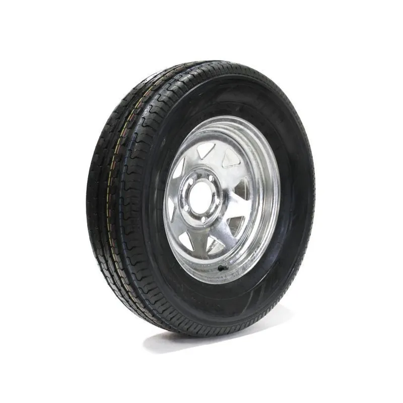Pneu Radial CASTLE ROCK 225/75R15 8 Plis sur Jante Rally Galvanisée (5/4.5)