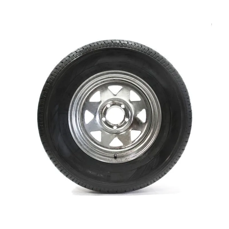 Pneu Radial Castle Rock 225/75R15 8 Plis sur Jante Rally Galvanisée 5 trous