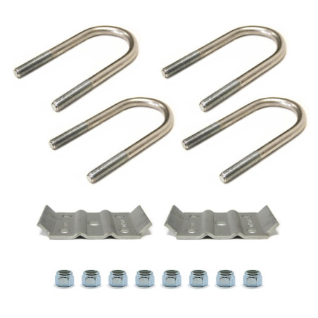 Ensemble de boulons en U ronds 2-1/2" fini zinc
