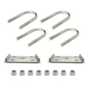 Zinc coated 3" round U-bolt kit