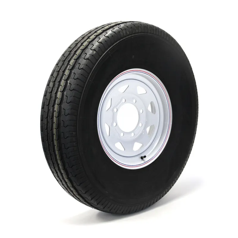 Pneu Radial STERLING 235/85R16 12 Plis sur Jante Rally Blanche (8/6.5)