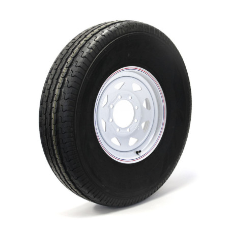Pneu Radial STERLING 235/85R16 12 Plis sur Jante Rally Blanche (8/6.5)