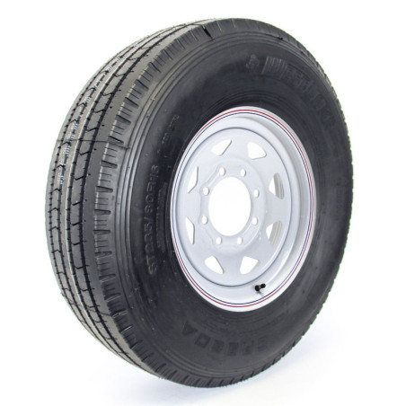 Pneu Radial Westlake 235/80R16 14 Plis sur Jante Rally Blanche 8 trous