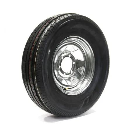 Castle Rock 225/75R15 10 Ply Tire on (6/5.5) Galvanized Rally Rim