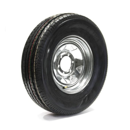 Pneu Radial Castle Rock 225/75R15 10 Plis sur Jante Rally Galvanisée (6/5.5)