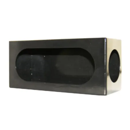 Steel housing for oval lights with side hole