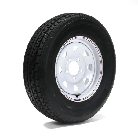 Pneu Radial TOW RITE 175/80R13 6 Plis sur Jante Rally Blanche (5/4.5)