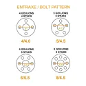 (4/4.0) 4 Holes 12" x 4" White Rally Trailer Rim