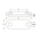 Lien mobile 9/16" x 2'' x 1/4"
