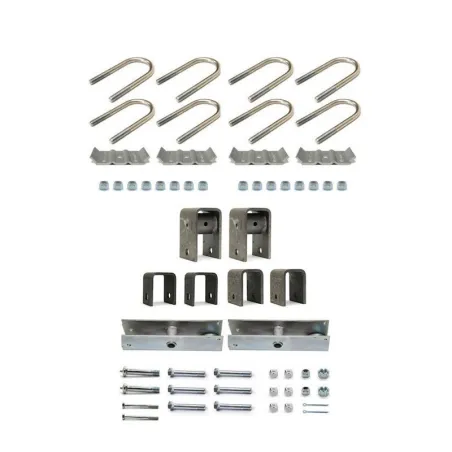 Complete tandem slipper suspension kit with 3" round U-bolt kit 8000 lb