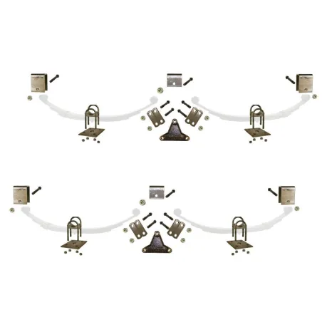 Ensemble de suspension double avec boulons en "U" ronds 2-1/2" et sièges de ressort
