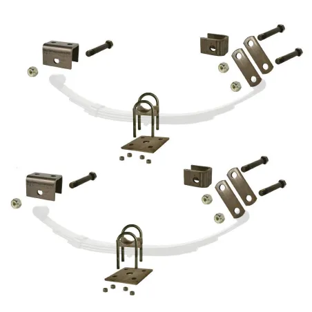 Complete suspension kit with 2" round U-bolt kit for 1 axle