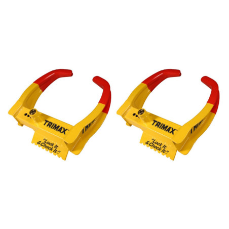 2-PACK of Trimax Universal Wheel Shock Lock TCL65, 6" to 10-1/2"