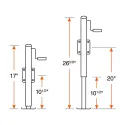 Ram 5000lb 10" sidewind Swivel Trailer Jack