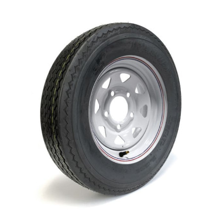 Pneu HAKUBA 5.30-12 6 Plis sur Jante Rally Blanche 5 trous