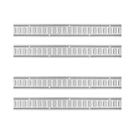 Set of 4 x 48" E-Track Galvanized Steel Horizontal Track