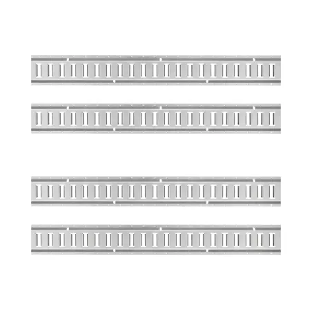 Set of 4 x 48" E-Track Galvanized Steel Horizontal Track