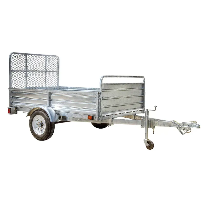DK2 MMT5X7G-DUG 5 ft x 7 ft Multi Purpose Utility Trailer with drive-up gate - Galvanized