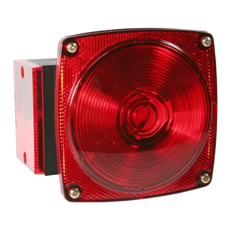 Submersible 5" x 4-1/2" Right Side Red Square Trailer Light