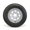 CASTLE ROCK 205/75R14 6 Ply Tire on 5 holes White Rally Rim