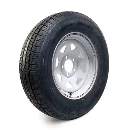 copy of CASTLE ROCK 205/75R15 6 Ply Tire on 5 holes Galvanized Rally Rim