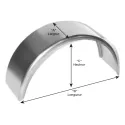 10-3/4" x 32" x 15-1/2" 0.090G Aluminum Single Trailer Fender