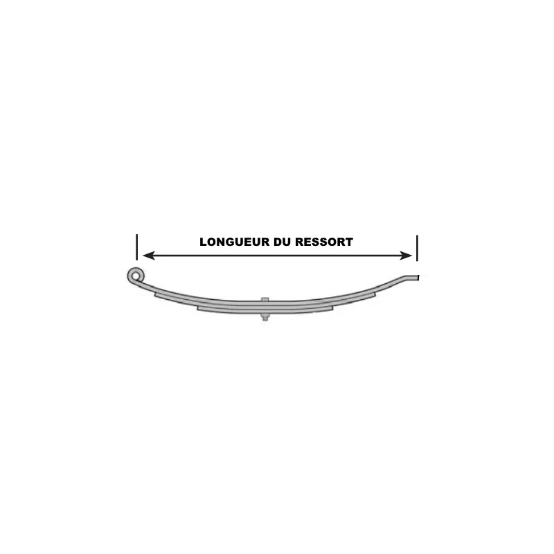 Ressort À Glissière 3 Lames 24-1/2" x 1-3/4" 3440lb la paire UNA-206