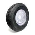 CASTLE ROCK 235/85R16 12 Ply Radial Tire on 6 holes White Rally Rim