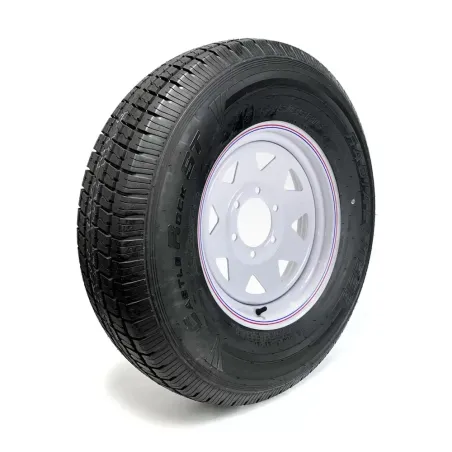 CASTLE ROCK 235/85R16 12 Ply Radial Tire on 6 holes White Rally Rim