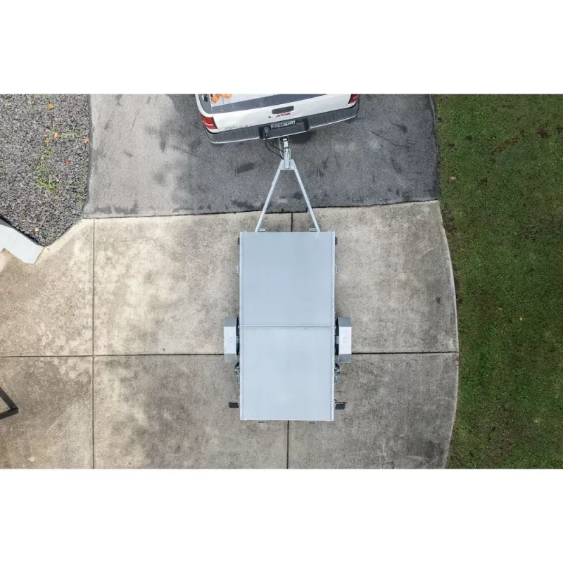 DK2 4x8 Single Axle Galvanized Folding Utility Trailer