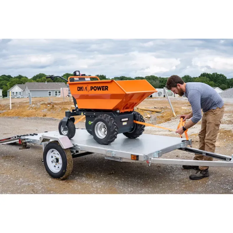 DK2 4x8 Single Axle Galvanized Folding Utility Trailer