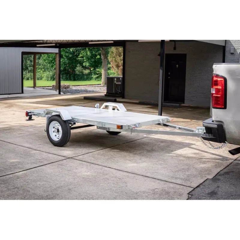 DK2 4x8 Single Axle Galvanized Folding Utility Trailer