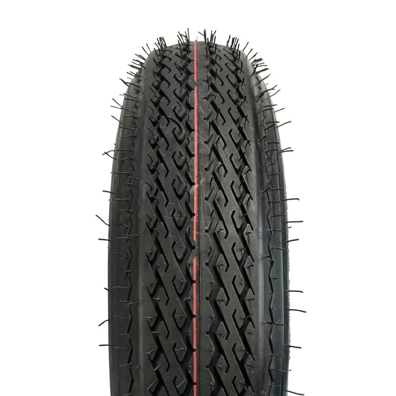 Roadguider 4.80-12 6 Ply Tire on White Rally Rim with 4 Holes